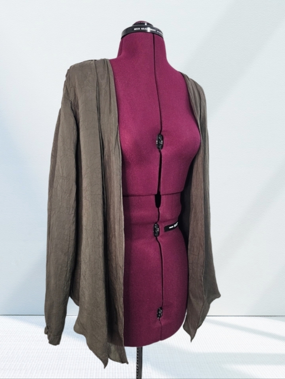 CMC Lagenlook Drape Open Front Flowy Guazy Layering Top Womens XL